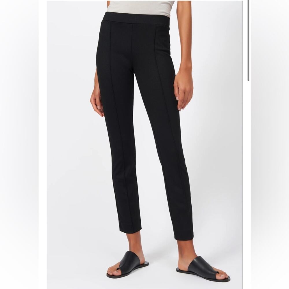 Kal Rieman Pintuck Ponte Ankle Mid Rise Pants‎ in Black Size XS